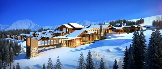 [四川]滑雪场商业综合体设计方案文本（含3个方案 知名设计院）-滑雪场商业综合体设计方案效果图