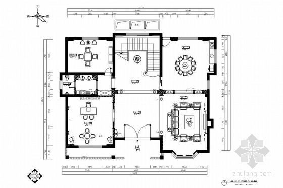 室内豪华装饰图资料下载-豪华欧式两层别墅室内装修图（含效果）
