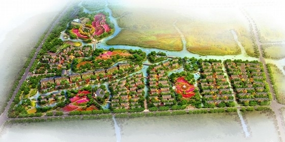 [常州]第八届中国花博会副场馆景观规划设计方案 （著名景观公司出品）-总体鸟瞰图 