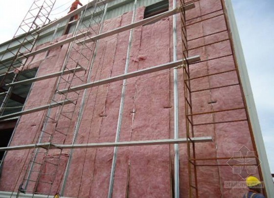 [重庆]改扩建钢结构工程施工方案-墙体保温板安装 