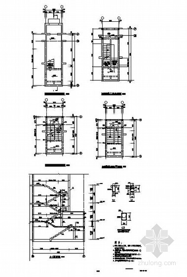 hang架结构节点详图资料下载-某楼梯结构节点详图
