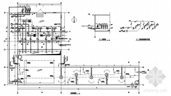 变频调速供水泵房资料下载-某回用水泵房图纸