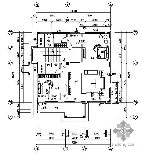 [广东]带地下室三层别墅建筑施工图-3
