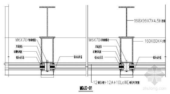 幕墙结构节点图片资料下载-钢结构与幕墙节点图
