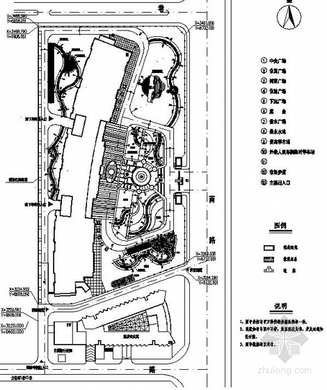 办公楼室内景观设计资料下载-办公楼周边环境景观设计施工图