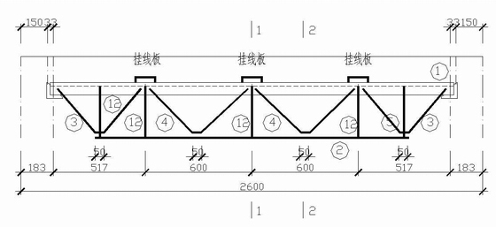 变电所开关场进线或母线横梁图纸