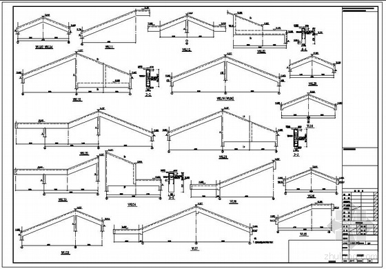 古建筑坡屋顶构造节点资料下载-某坡屋顶住宅屋梁大样节点构造详图