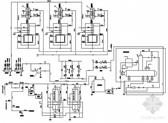 锅炉房工艺图纸资料下载-北京某小区锅炉房工艺设计图