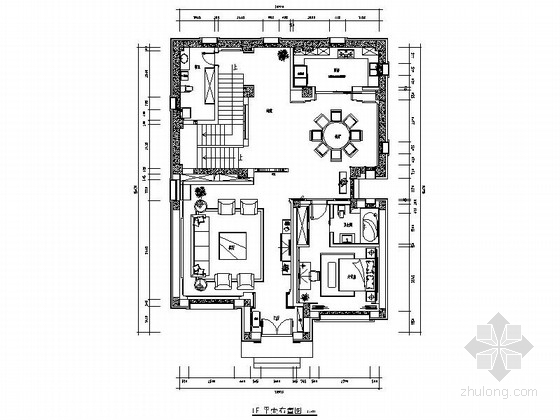 山西别墅施工图资料下载-[山西]精致典雅中式风情三层别墅室内装饰施工图（含效果）
