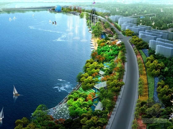 带状绿地景观设计方案资料下载-[苏州]传统民族文化型滨江大道景观设计方案