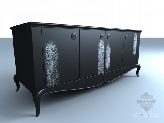 古典边柜3d模型资料下载-古典边柜3D模型下载