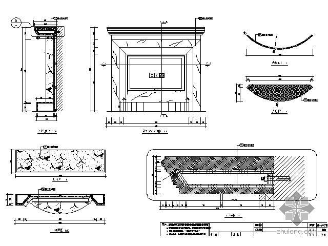 壁炉节点cad资料下载-法式装修壁炉详图