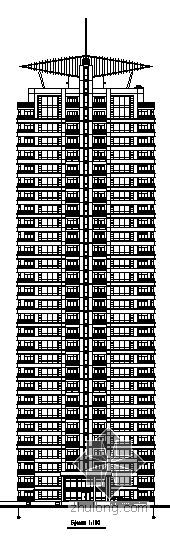 住宅建筑初步设计文本资料下载-浦东某花园小区二期5号楼建筑初步图
