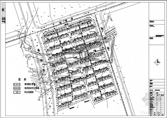 设计总平面图资料下载-污水管网总平面图