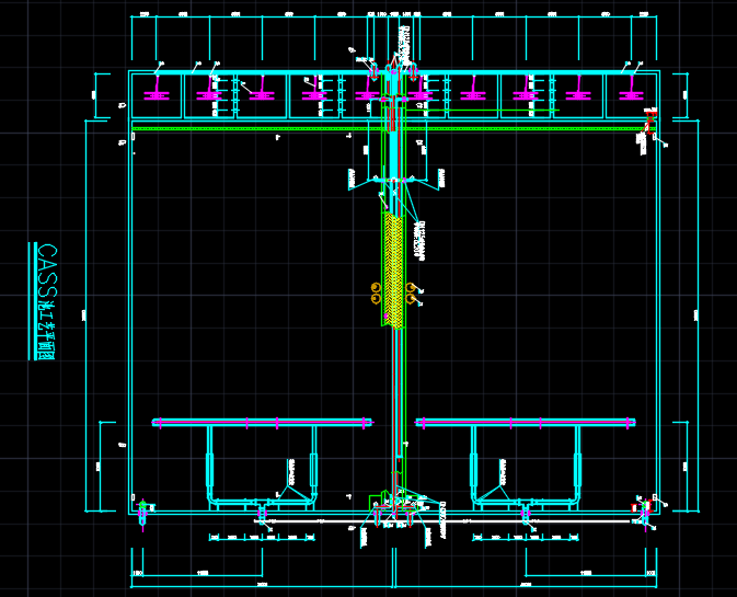 云南某县污水处理厂工艺设计施工全套图纸-CASS池平面图.png