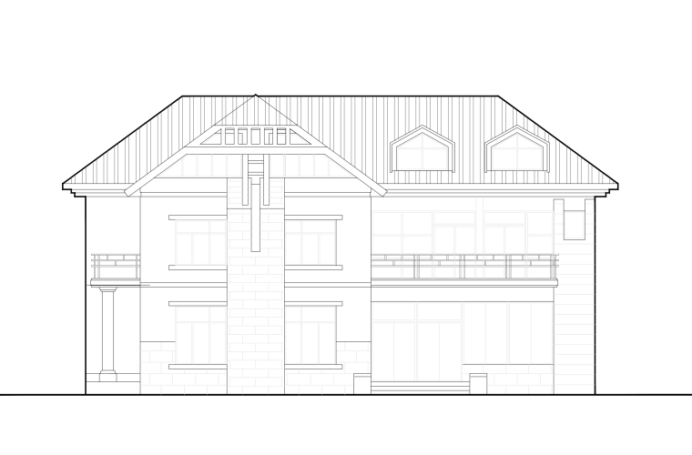 新中式的别墅建筑设计图资料下载-3套新中式风格完整的小别墅施工