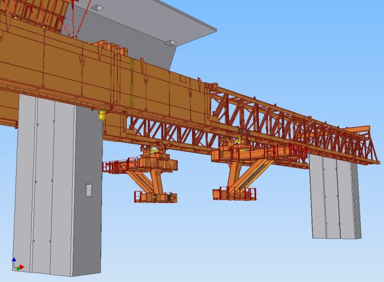 移动模架方案图资料下载-跨海大桥工程中MSS自行式移动模架的应用
