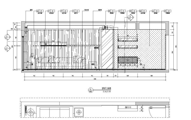 现代简约风格样板房效果图-施工图-立面图二