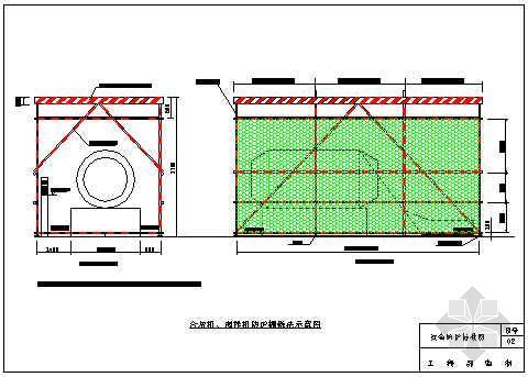 搅拌机防护棚CAD资料下载-和灰机、搅拌机防护棚示意图(青岛某公司-02)