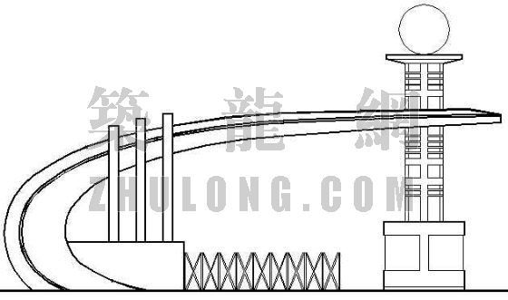 弧形大门施工图资料下载-某艺术大门楼施工图（全套）