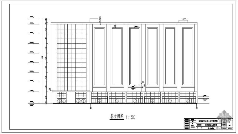 门面房立面资料下载-[学士]郑州某八层框架商贸大厦毕业设计(含计算书、建筑结构设计图)