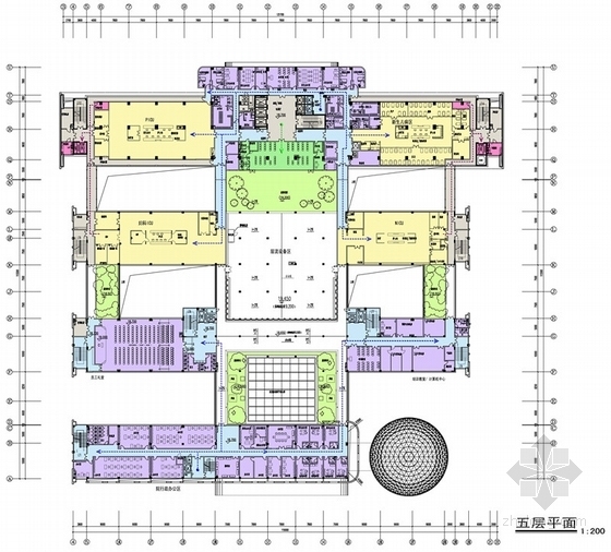 [广州]医疗中心建筑设计方案文本-医疗中心分层平面图