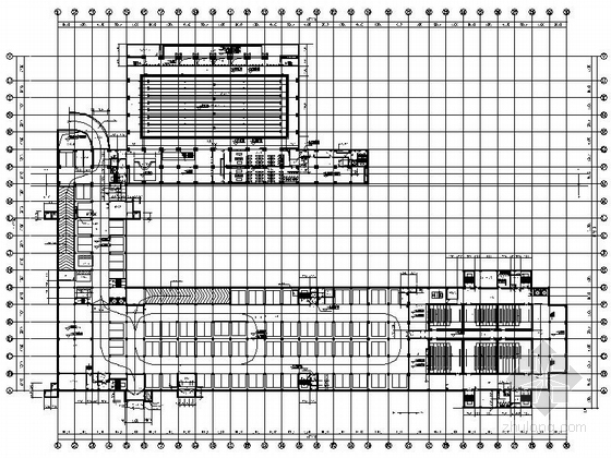 [湖南]简欧风格多层少年宫建筑设计施工图（知名建筑设计院）-简欧风格多层少年宫建筑设计平面图