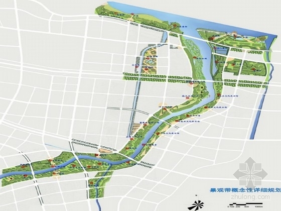 河道整治规划设计主要符号-A资料下载-[烟台]河道整治及景观概念性规划设计方案