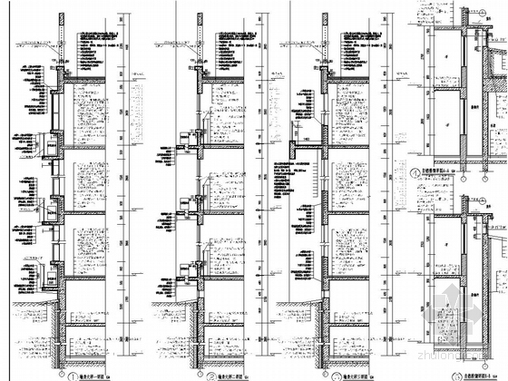 [山东]21层剪力墙结构住宅楼结构图（含建筑图）-墙身大样图 