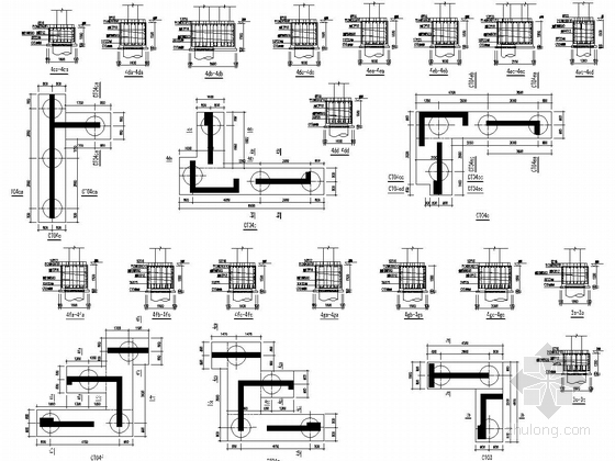 [深圳]4幢经典名居塔楼结构施工图（5万平）-承台大样图