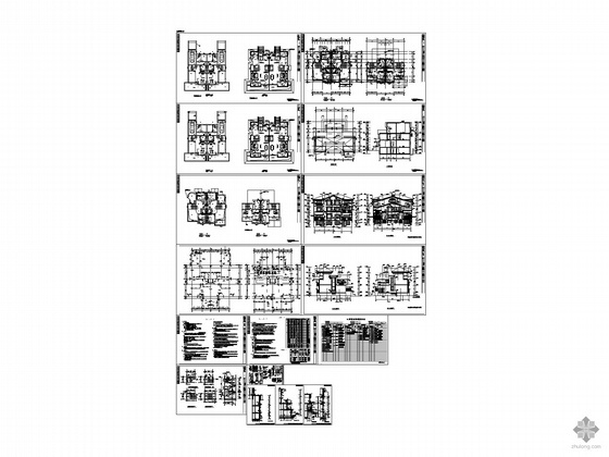 [北京]某三层北入口欧式双拼别墅建筑施工图-4 