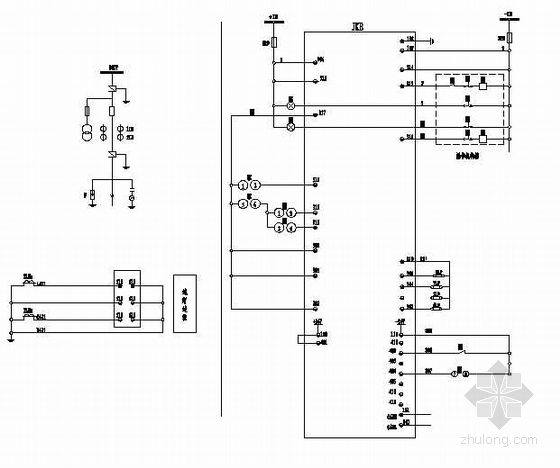 控制回路资料下载-10KV变压器保护控制回路原理图