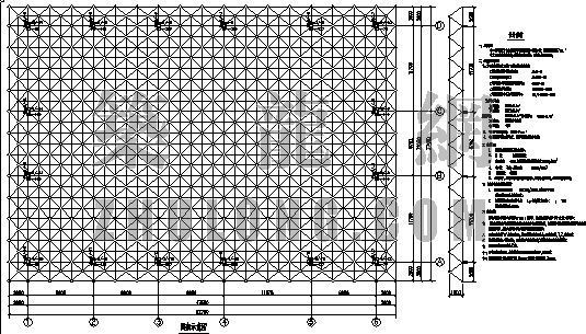 灯光球场设计施工图资料下载-独立钢柱网架结构施工图