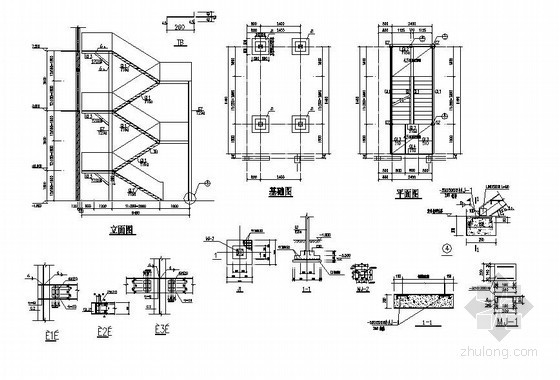 钢楼梯基础结构图资料下载-某钢楼梯结构图及计算书