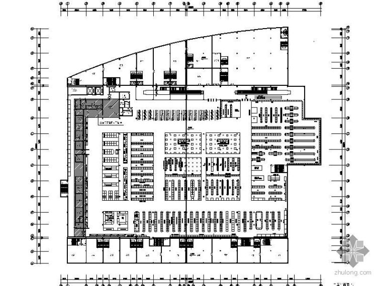 两层幼儿园建筑平面图资料下载-某两层超市平面图（含效果）