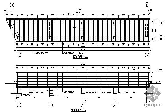 公园桥建筑施工图资料下载-某公园内园桥施工详图