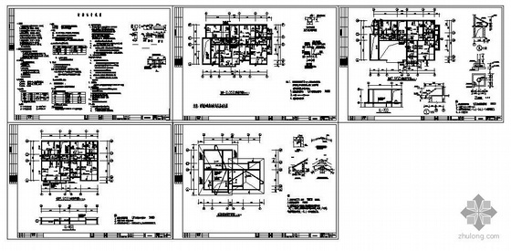 乡村别墅CAD图纸资料下载-某乡村别墅建筑结构全套图纸