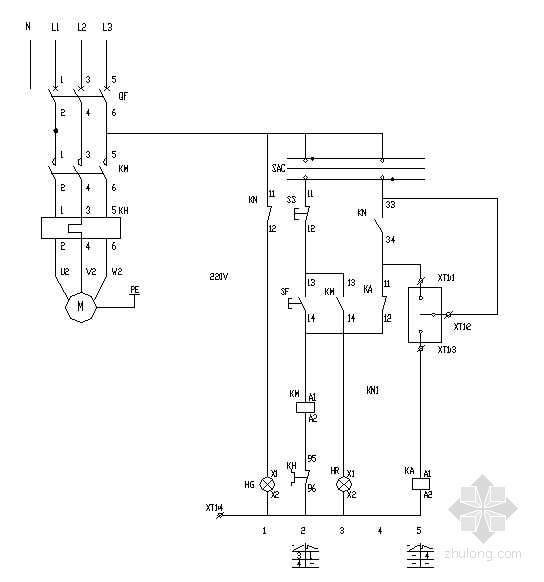 换热站循环泵原理图资料下载-热水循环泵控制原理图