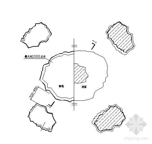 园林桌凳资料下载-石桌凳施工大样图