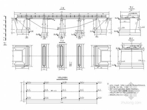 4x8米钢筋混凝土板桥资料下载-4x8米钢筋混凝土板桥全套施工图（16张）
