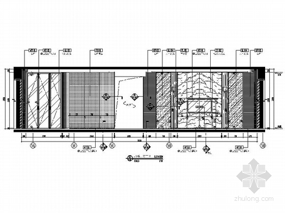 [湖南]滨江时尚现代风格三居室样板房室内装修施工图（含高清方案效果图 推荐！）-[湖南]滨江时尚现代风格三居室样板房室内装修施工图（含高清方案效果图）客餐厅立面 