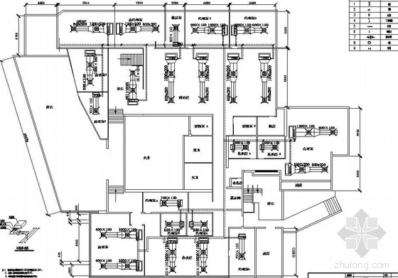 工业风办公室设计平面图资料下载-某办公室中央空调平面图