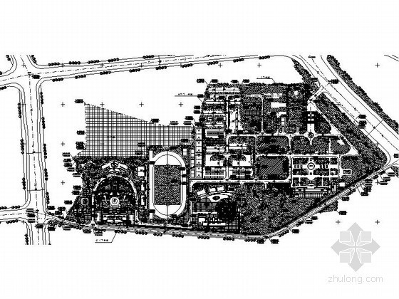 学校平面规划图CAD资料下载-[湖南]某女大大学校园规划方案图