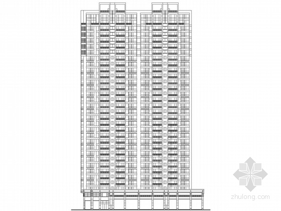 东户建筑施工图资料下载-[福建]某三十二层商住楼建筑施工图