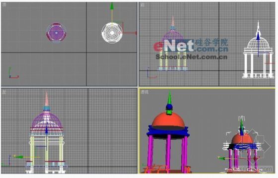 欧式凉亭图纸资料下载-用3Dmax制作别致巧妙的欧式凉亭