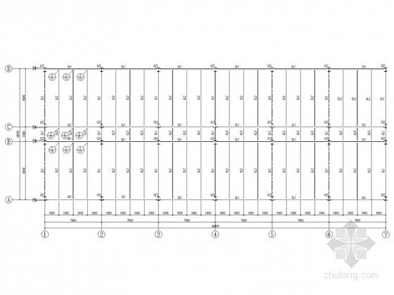 钢框架楼承板施工资料下载-4层办公楼钢框架结构施工图(楼承板)