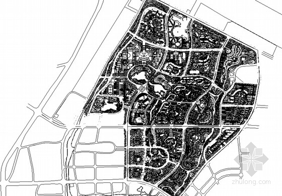 上海世博园规划平面图资料下载-[上海]城市景观规划设计总平面图