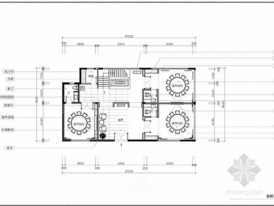 室内新中式设计方案资料下载-[泉州]低调奢华新中式会所室内设计方案
