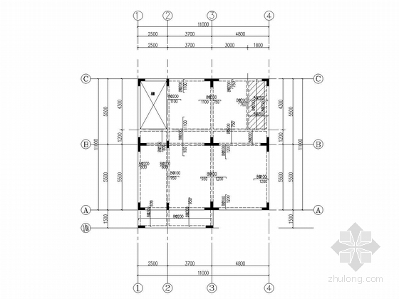 四层框架结构别墅结构施工图（含建筑施工图）-板配筋图