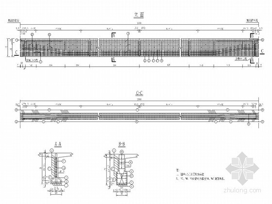 装配式混凝土桥资料下载-装配式预应力混凝土桥T梁梁肋钢筋布置图